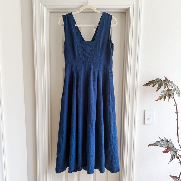 Banana Republic Linen Blend Blue Laguna Maxi dress - Picture 5 of 8